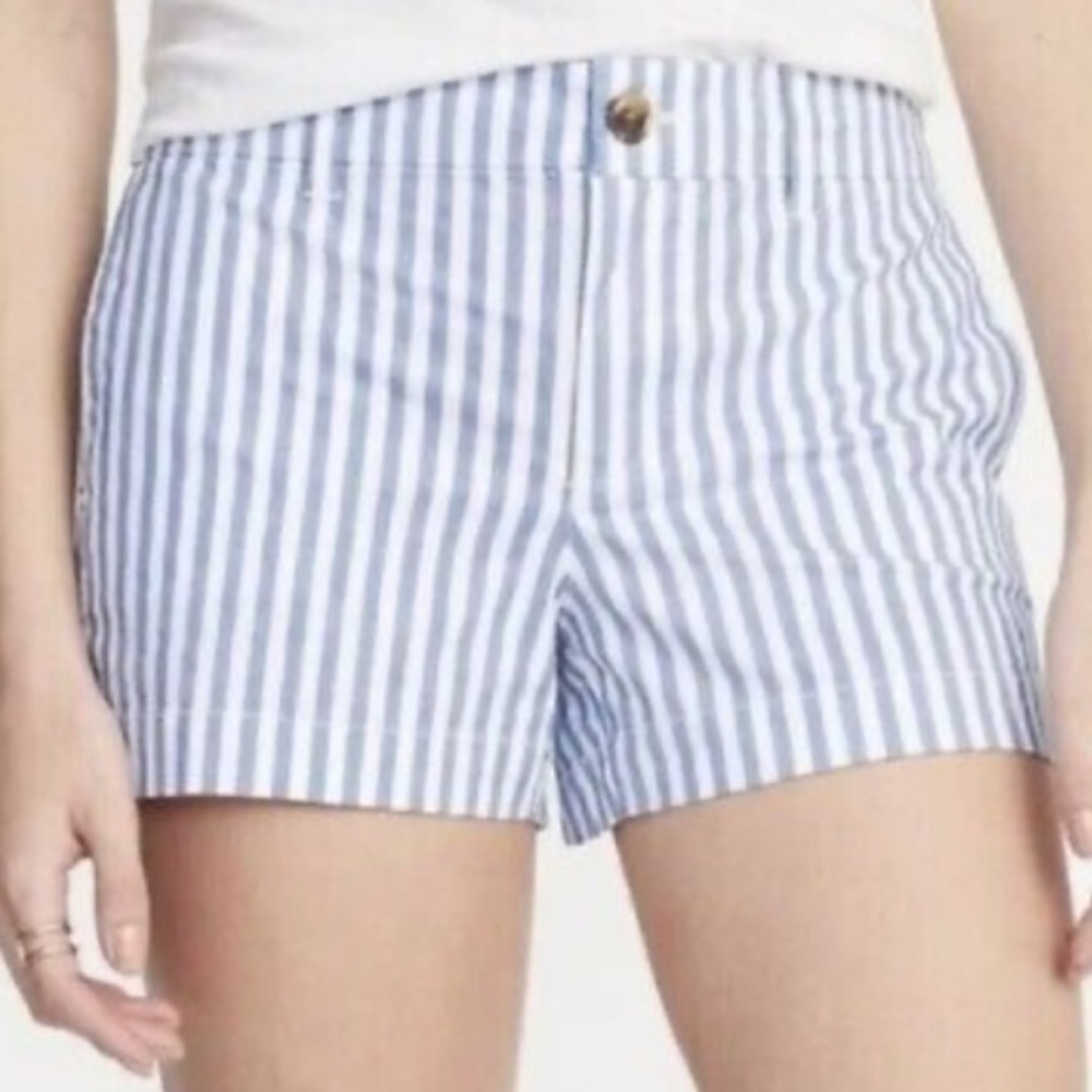 OLD NAVY Women Striped Cotton Chino Shorts | 8